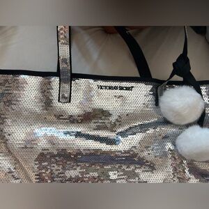 Victoria’s Secret Silver Sequin Tote Bag